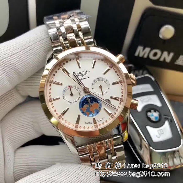 LONGINES浪琴 獨家品質 六針商務款 男士腕表 WSS0199